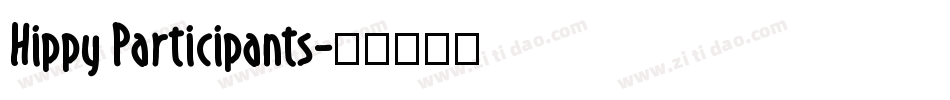 Hippy Participants字体转换